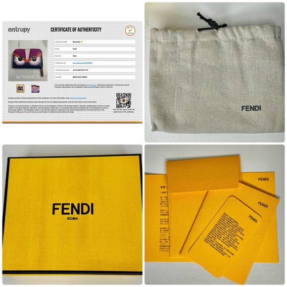 Fendi Monster Compact Zip wallet NEW Full Inclusion - Picture 4 of 17